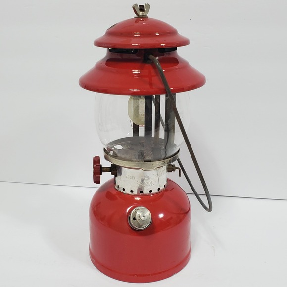 Coleman Lantern 200A Red Vintage Single Mantle Gas Camping Light NOT TESTED - Picture 4 of 16